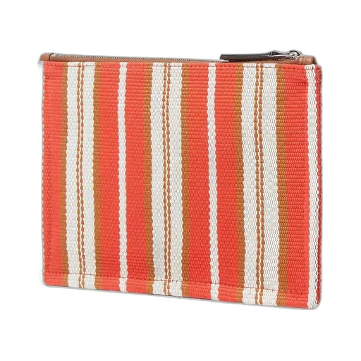 Striped Canvas Pouch