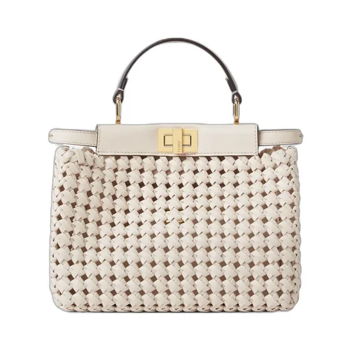 Camellia Interlaced Leather Bag