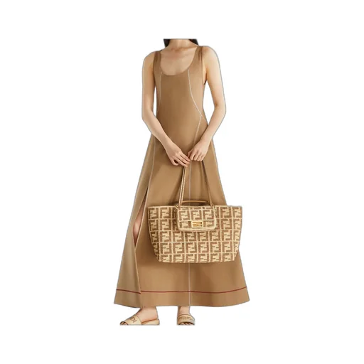 Square-Neck Sleeveless Flared Dress