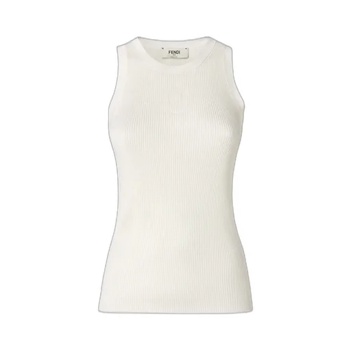 Logo Stamp Ribbed-Knit Tank Top