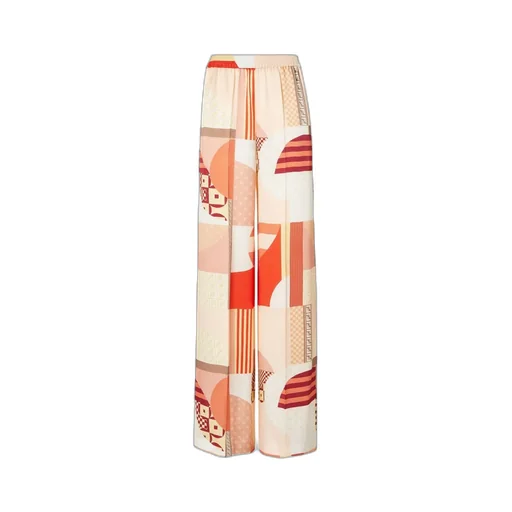 Abstract Print Wide-Leg Pants