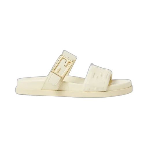 Feel Ff Embossed Double Band Sandals