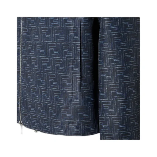 All-Over Ff Printed Hooded Reversible Jacket