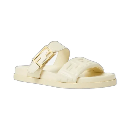 Feel Ff Embossed Double Band Sandals