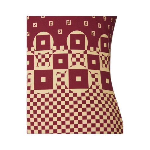 Geometric Printed Scoop Neck Swimsuit