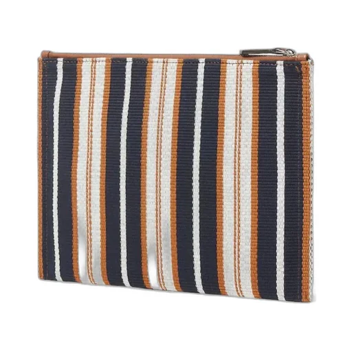 Striped Canvas Pouch