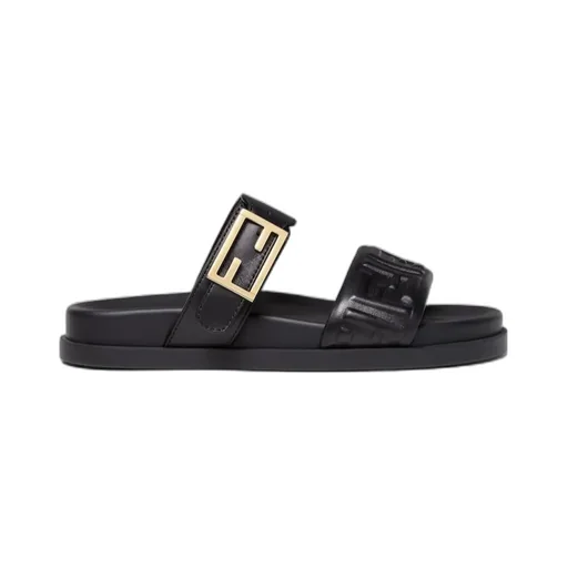 Feel Ff Embossed Double Band Sandals