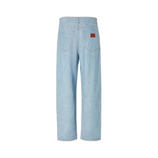 Straight-Leg Long Jeans