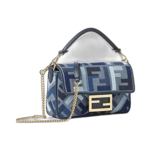 Baguette Ff Embroidered Mini Tote Bag
