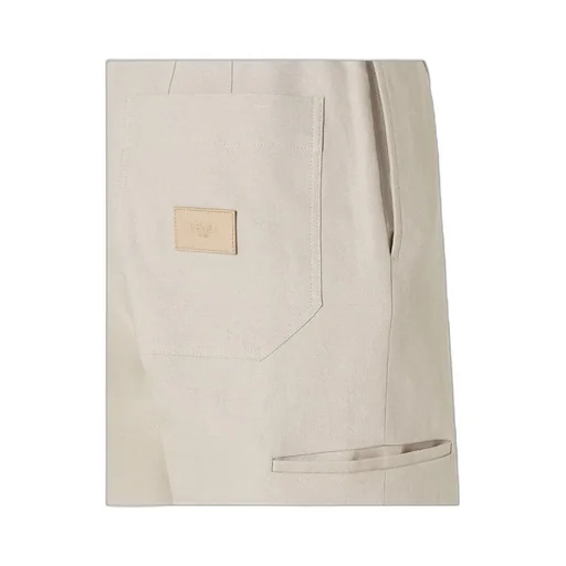 Straight-Cut Pleated Bermuda Shorts