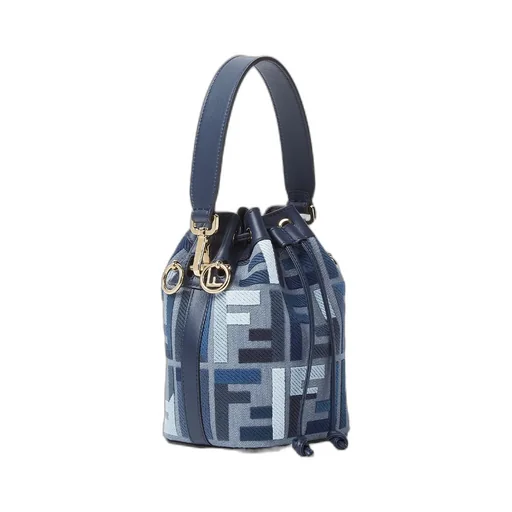 Mon Tresor Ff Embroidered Bucket Bag