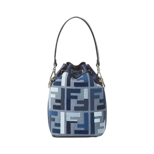 Mon Tresor Ff Embroidered Bucket Bag