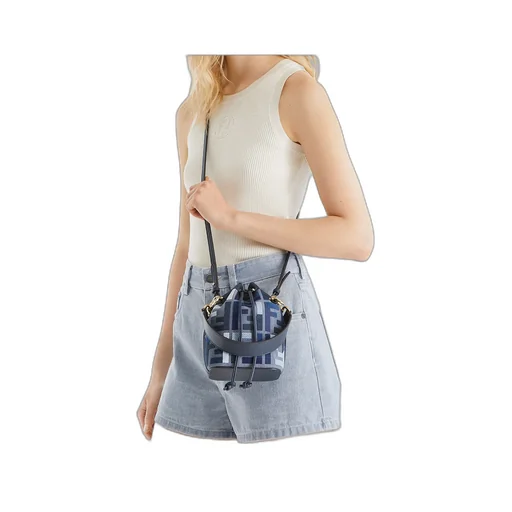 Mon Tresor Ff Embroidered Bucket Bag