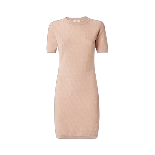 Ff Short Sleeved Crewneck Dress