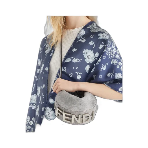 Fendigraphy Logo Lettering Mini Hobo Bag