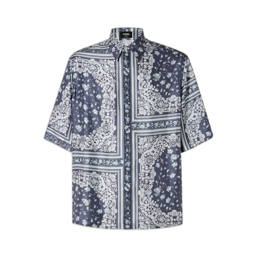 Bandana Printed Short Sleeved Shirt