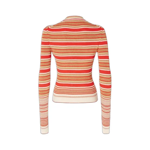 Striped Cotton And Silk Cardigan