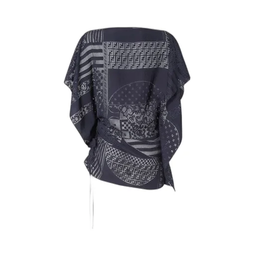 Boat-Neck Patchwork Asymmetric Top