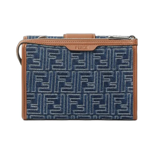 Double Baguette Ff Jacquard Crossbody Bag
