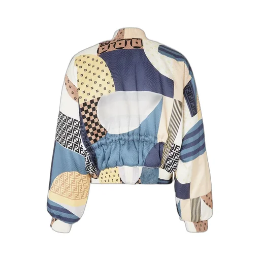 Patchwork Printed Bomber Jacket