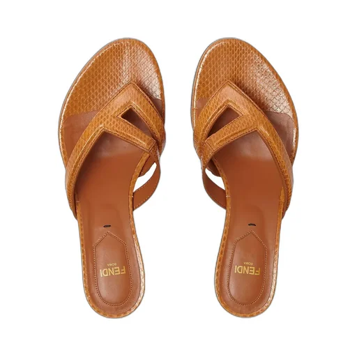 Medium-Heeled Thong Sandals
