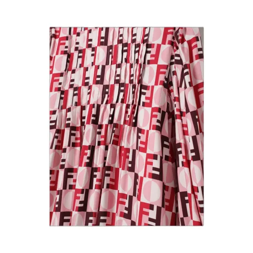 All-Over Printed Ruffled Dress