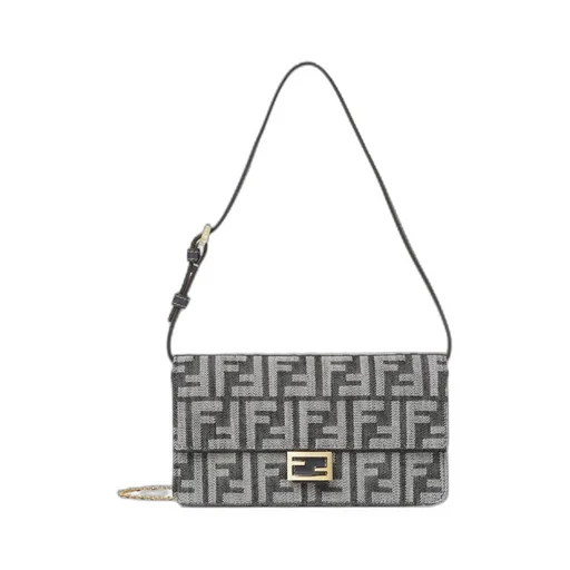 Baguette Ff Jacquard Chain-Linked Wallet