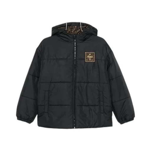 Logo-Patch Hooded Jacket
