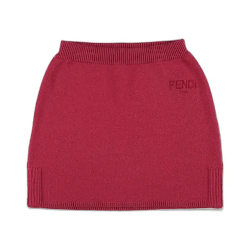 Logo Embroidered Knitted Skirt