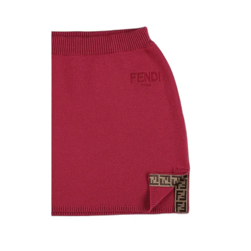 Logo Embroidered Knitted Skirt
