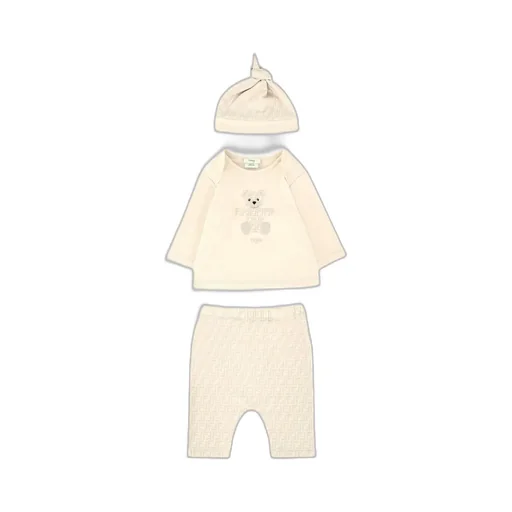 Long-Sleeved T-Shirt, Elastic Waist Pants And Hat Set