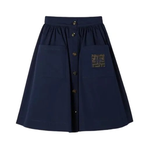 A-Line Button Fastened Skirt