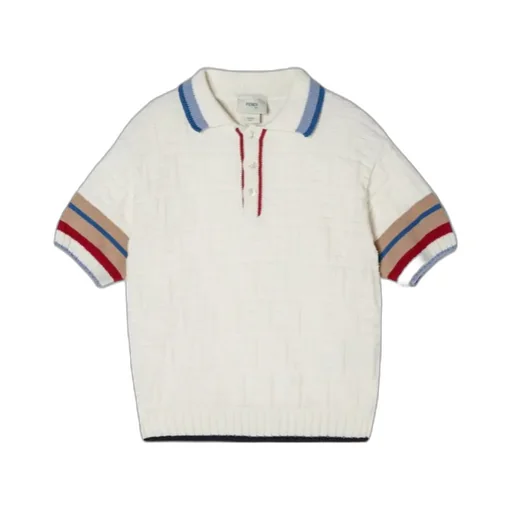Ff Jacquard Knit Polo Shirt