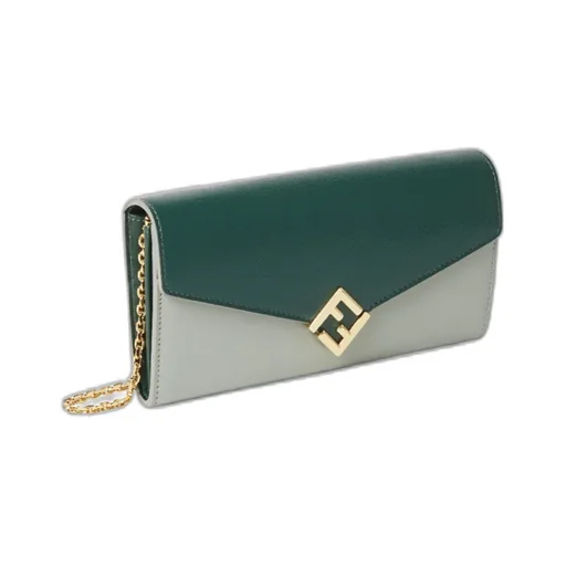 Ff Diamonds Chain-Linked Continental Wallet