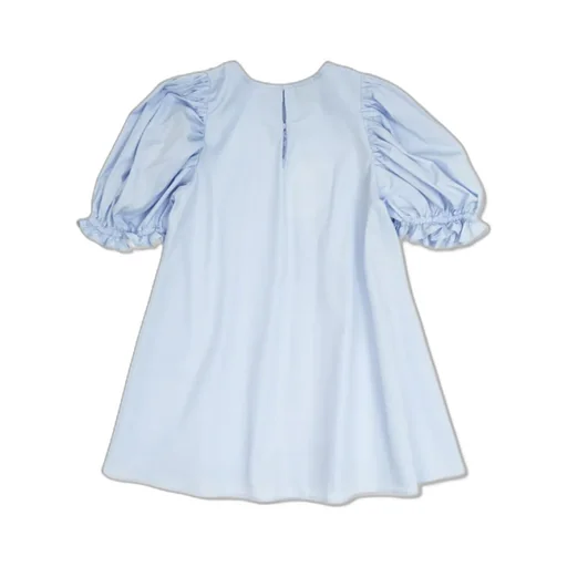 Logo Embroidered Flared Dress