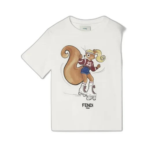 Jersey T-Shirt With Multicolor Print