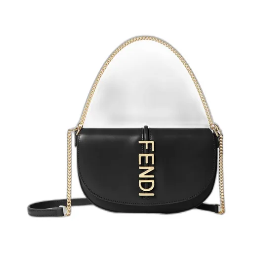 Fendigraphy Logo Lettering Chain-Linked Wallet