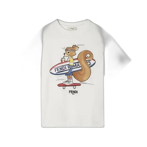 T-Shirt With Multicolor Print