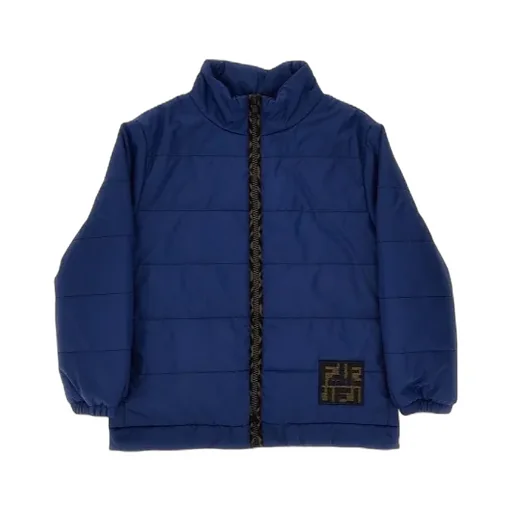 Quilted Logo-Plaque Jacket