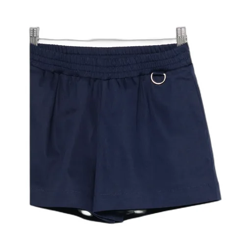 Elastic-Waist Pouch-Detail Shorts