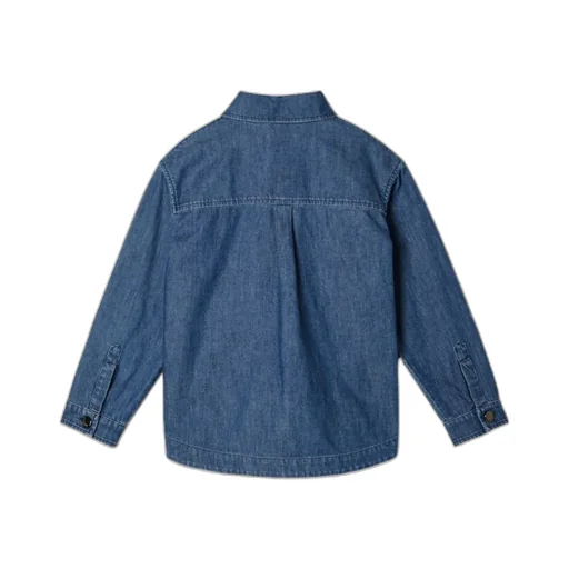 Logo Embroidered Denim Shirt