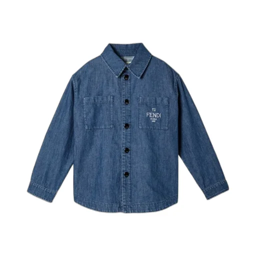 Logo Embroidered Denim Shirt