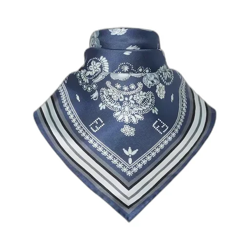 Coral Bandana Printed Square-Shaped Scarf