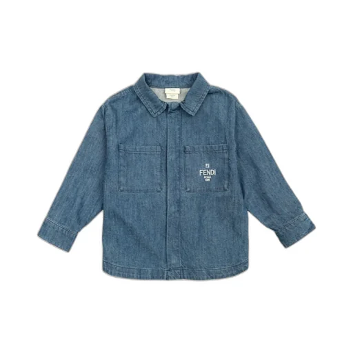 Logo Embroidered Denim Shirt