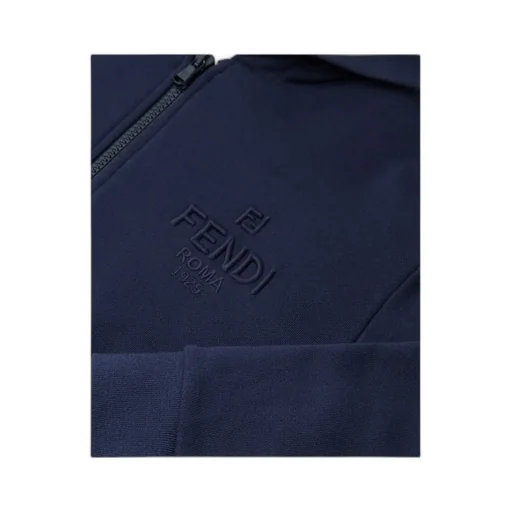 Logo Embroidered Zip-Up Hoodie