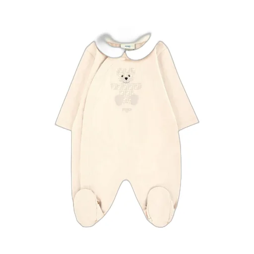 Logo Printed Romper Set