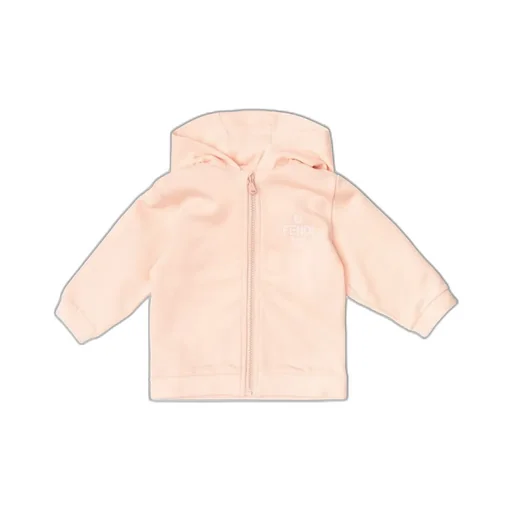 Kids Logo Detailed Zip-Up Hoodie