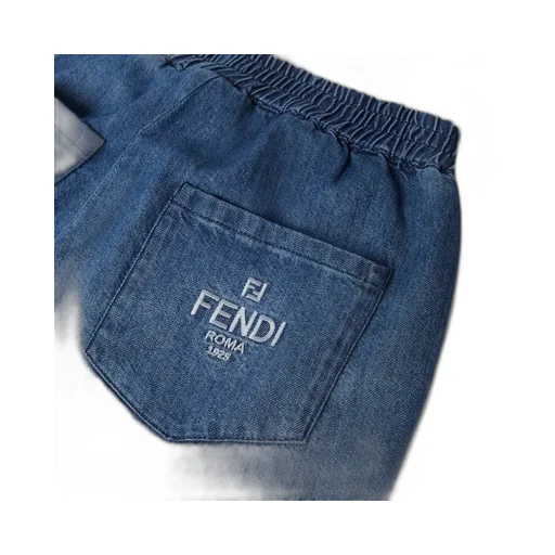 Logo-Detail Elastic-Waist Jeans