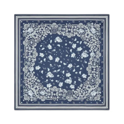 Coral Bandana Printed Square-Shaped Scarf
