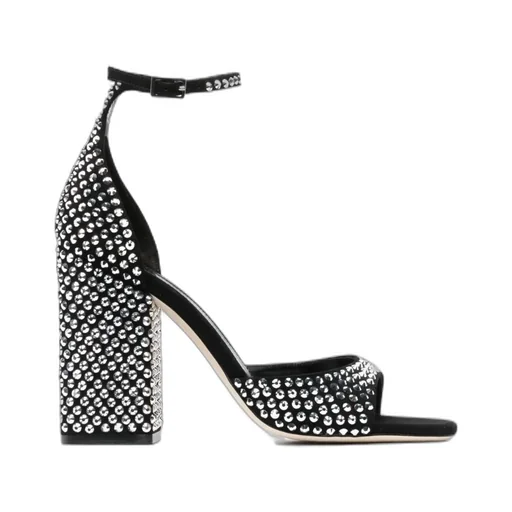 Crystal Decorated High-Heeled Sandals
